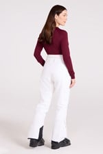 Pantaloni da sci da donna a vita alta in softshell con fodera in pile