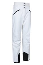 Pantaloni da sci da donna a vita alta in softshell con fodera in pile