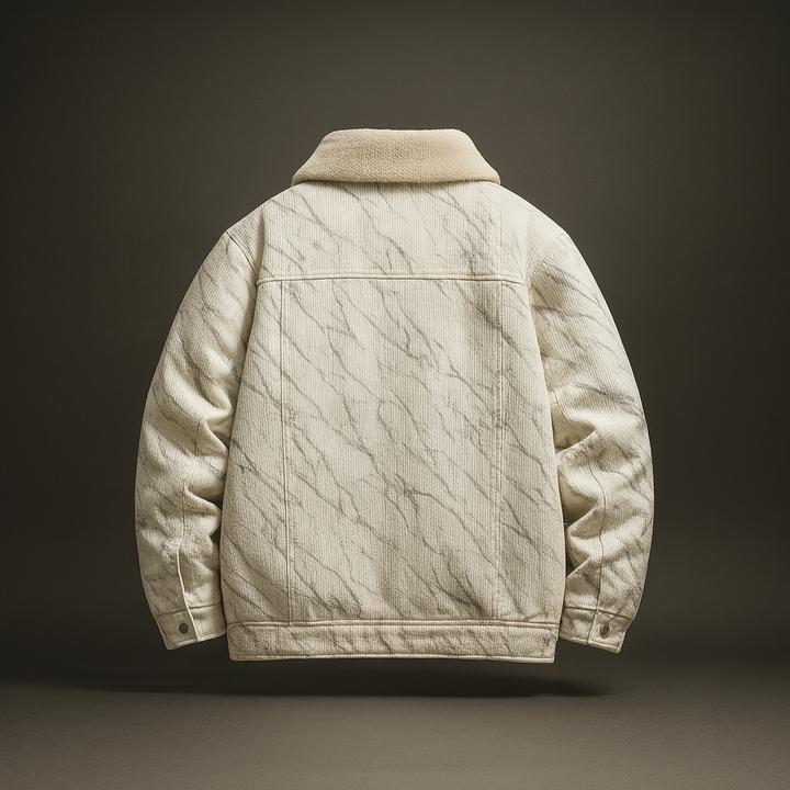 Veste en Velours Côtelé Homme Doublée Sherpa Boutonnée