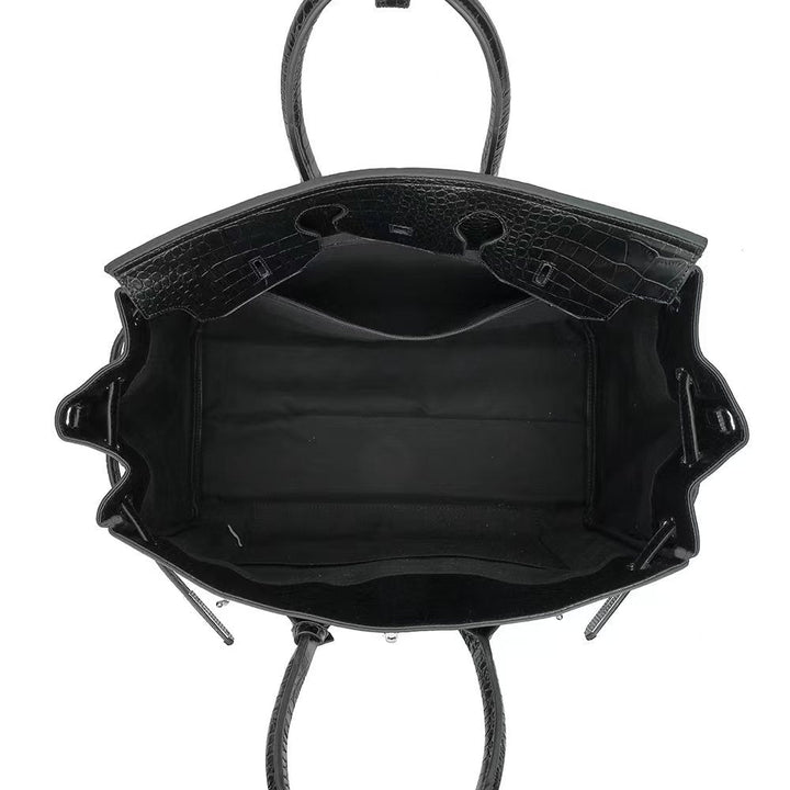 Oversize-Shopper für Damen in Kroko-Optik mit Griff und Schulterriemen