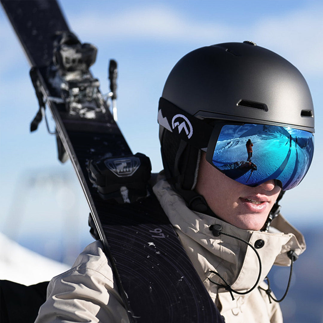 Magnetische meekleurende anti-condens-ski-bril voor dames met extra lens