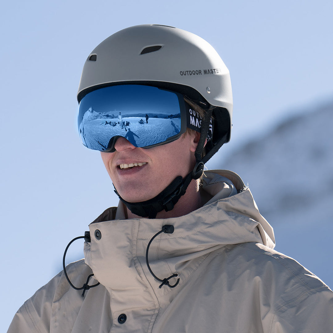Magnetische meekleurende anti-condens-ski-bril voor dames met extra lens