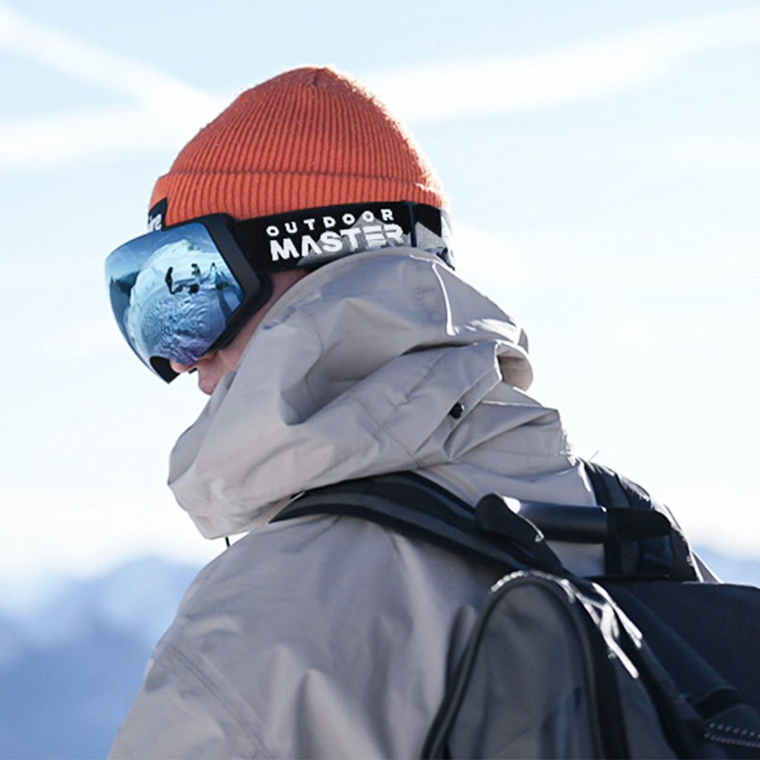 Magnetische meekleurende anti-condens-ski-bril voor dames met extra lens