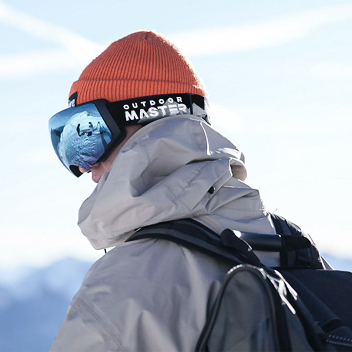 Magnetische meekleurende anti-condens-ski-bril voor dames met extra lens