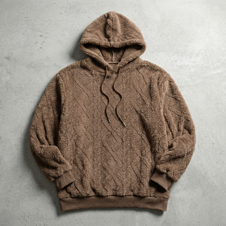 Men's Ultra-Soft Hoodie with Raised Design and Kangaroo Pocket