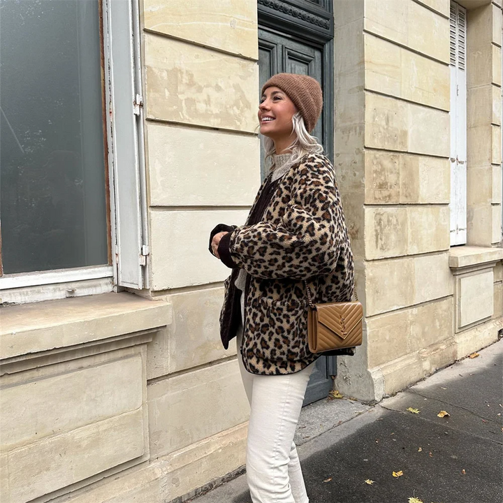 Camille | Veste léopard chic pour femmes | Courte