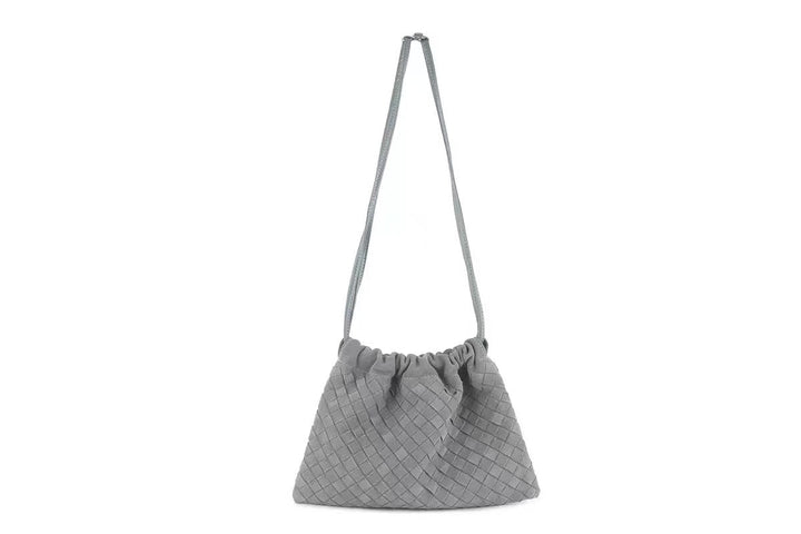 Sac À Épaule Femme en Daim Tissé Main avec Fermeture Cordon