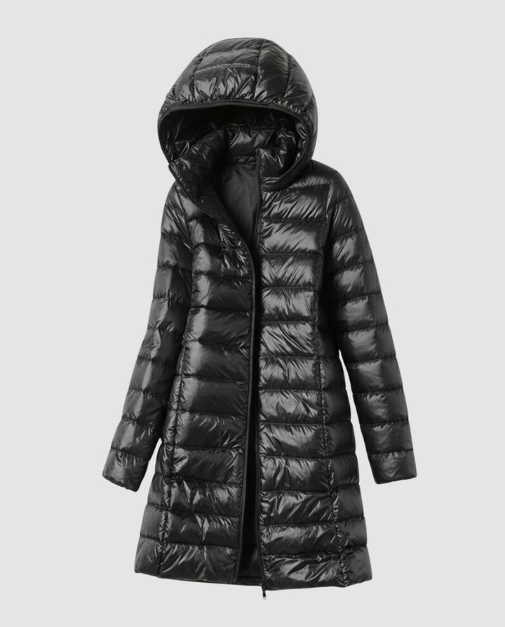 Femme Doudoune Ultra-Légère – Capuche Amovible & Coupe Ajustée