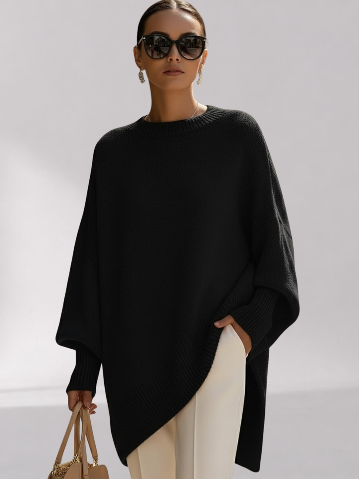 Poncho Oversize en Maille Femme