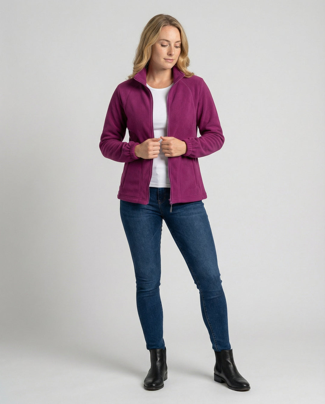 Veste Polaire Femme – Col Montant Zippé