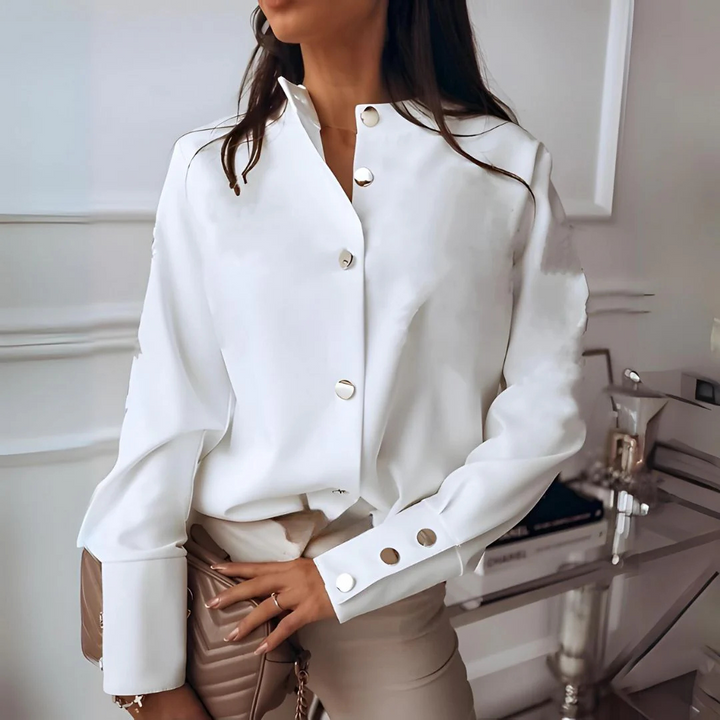 Femmes Chemise À Manches Longues Boutonnées | Elegant