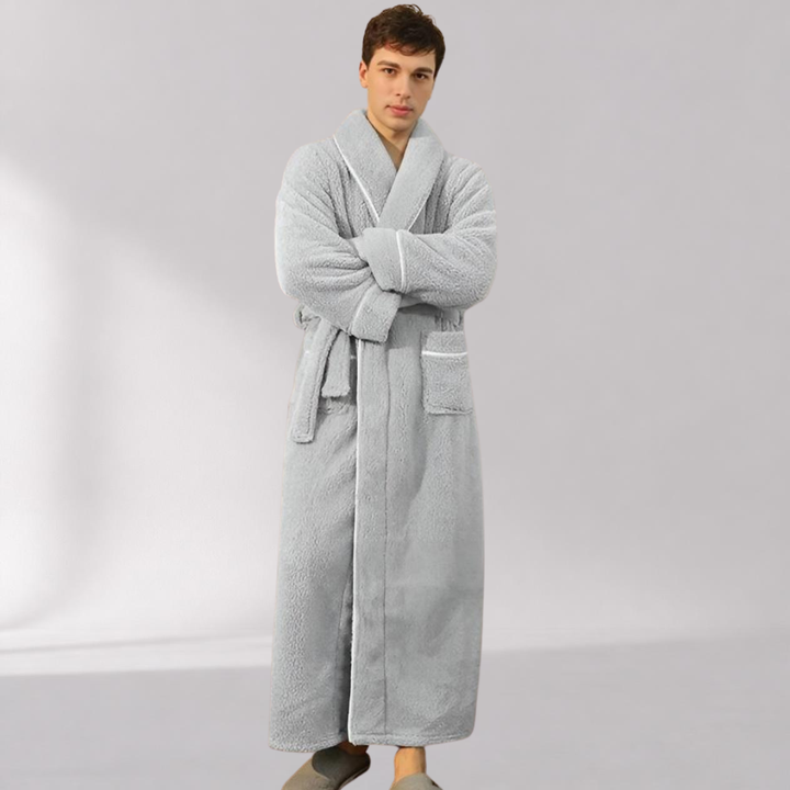 Peignoir Sherpa Unisexe – Col Châle et Ceinture