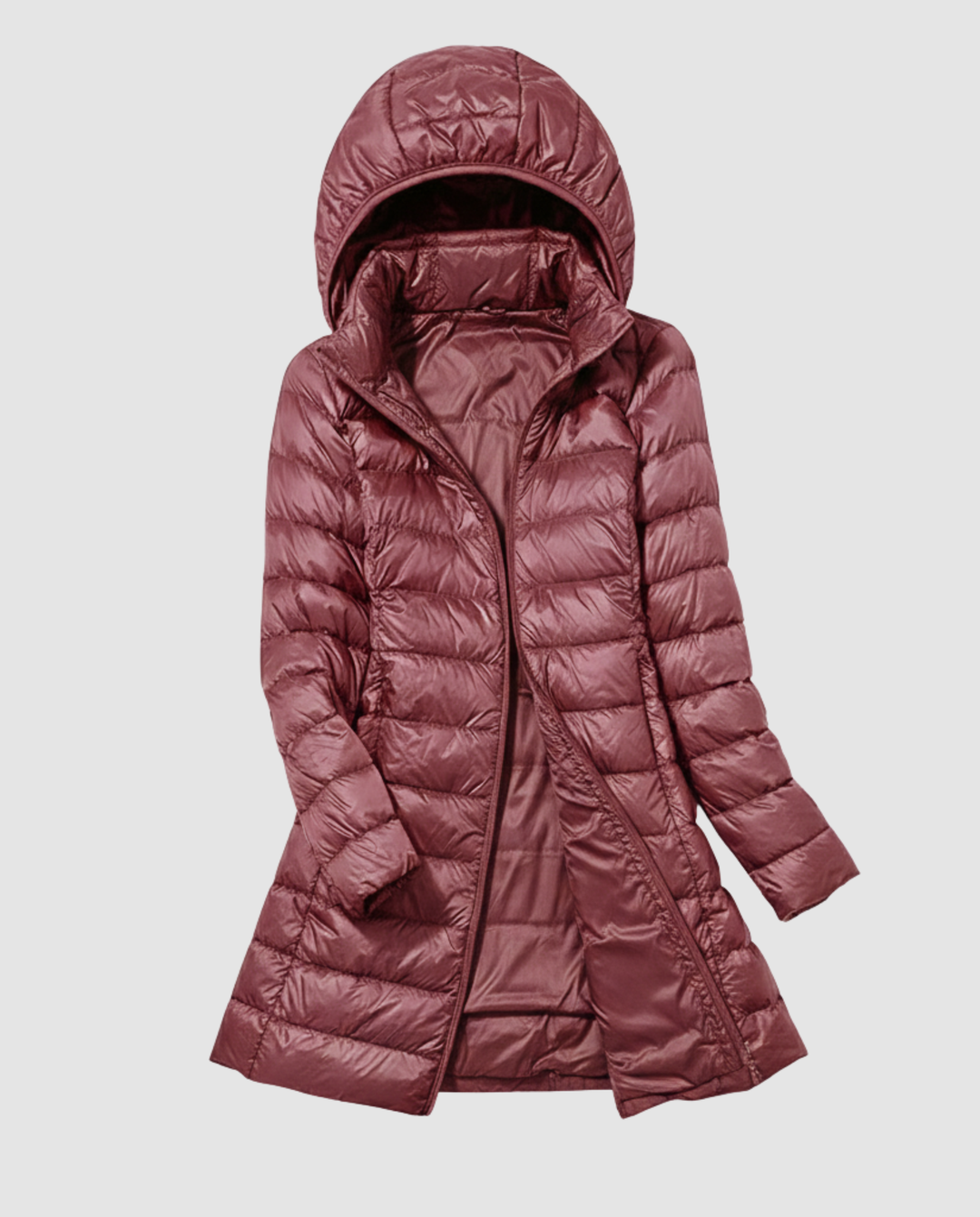 Femme Doudoune Ultra-Légère – Capuche Amovible & Coupe Ajustée