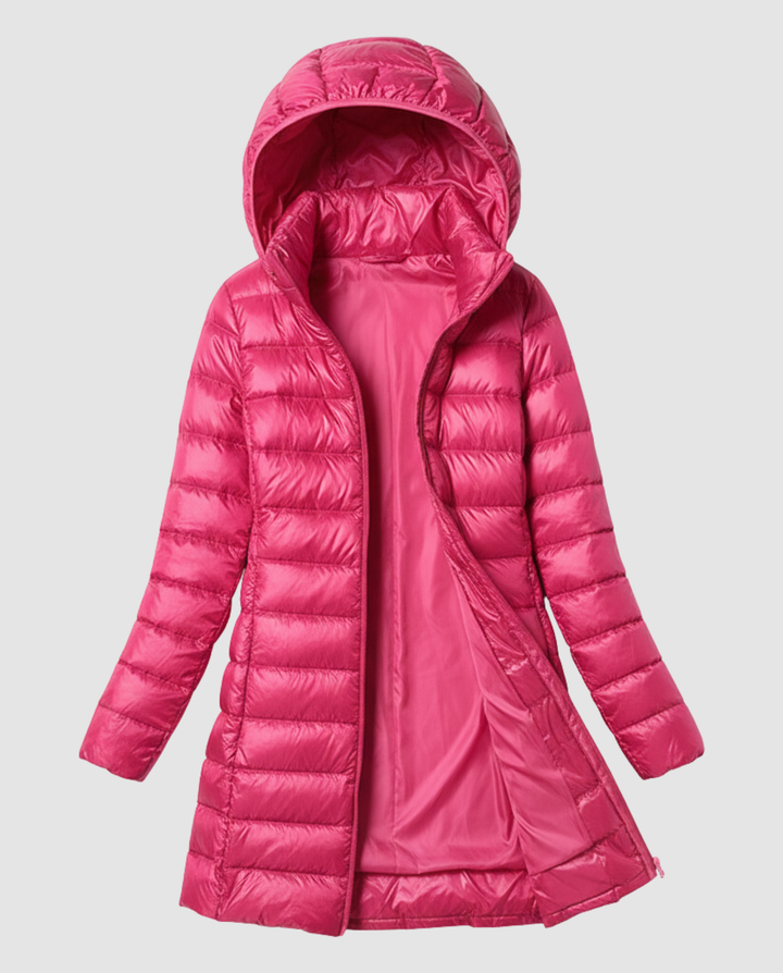 Femme Doudoune Ultra-Légère – Capuche Amovible & Coupe Ajustée