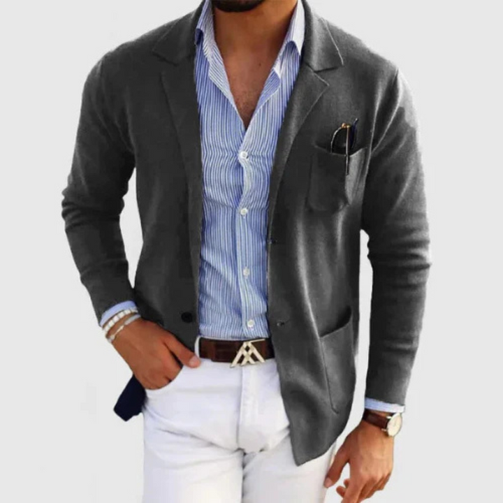 Hommes À Boutons Blazer | Chaud