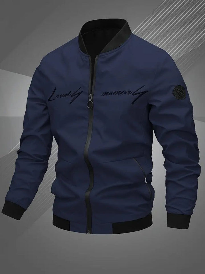 Sportliche leichte Bomberjacke für Herren mit Reißverschluss und Taschen