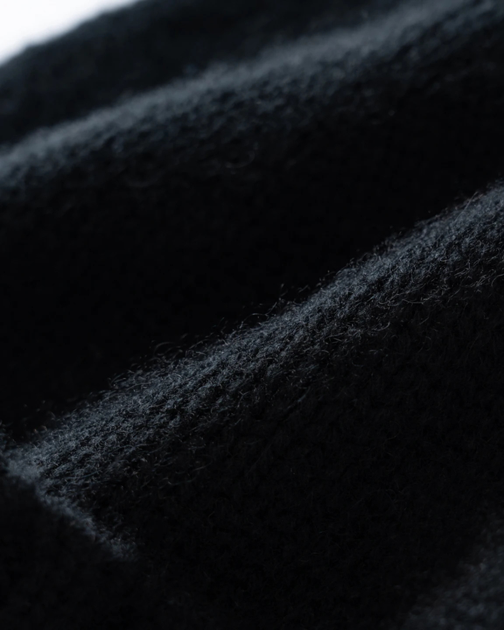 Berretto da donna in cashmere con risvolto a coste