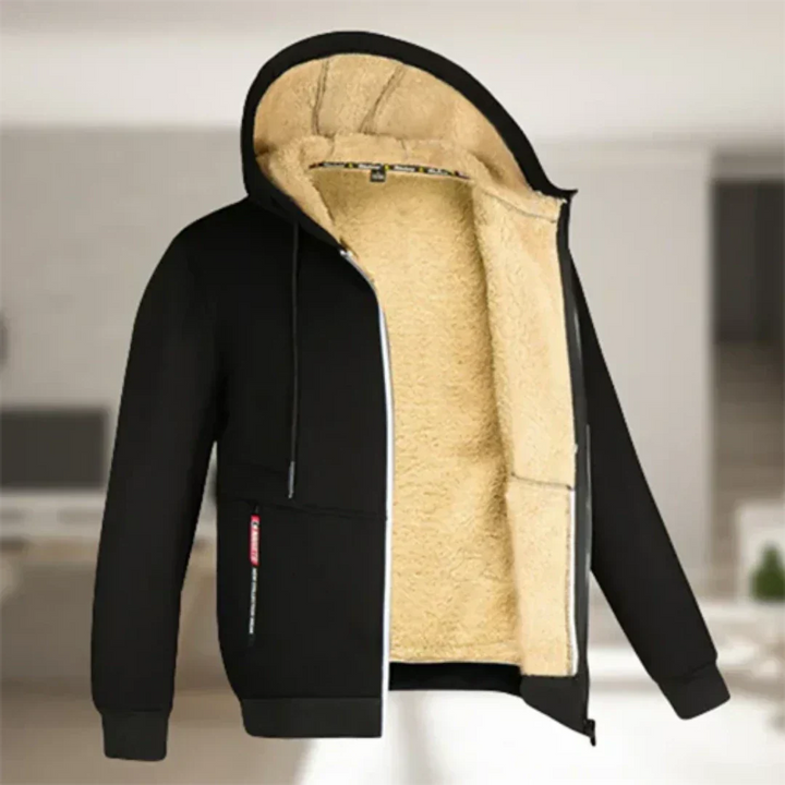 Hommes Veste D'hiver Chaude À Fermeture Éclair | Capuche