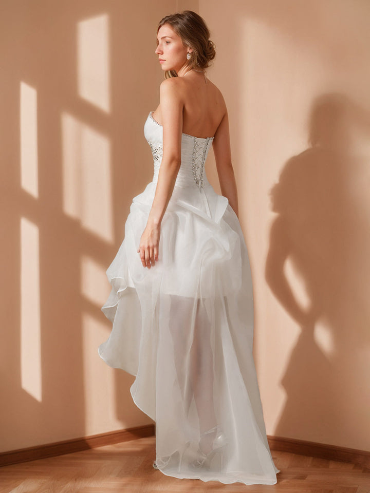 Robe De Mariée Pour Invitée Blanche Pour Femme Avec Décolleté Bustier | Maxi