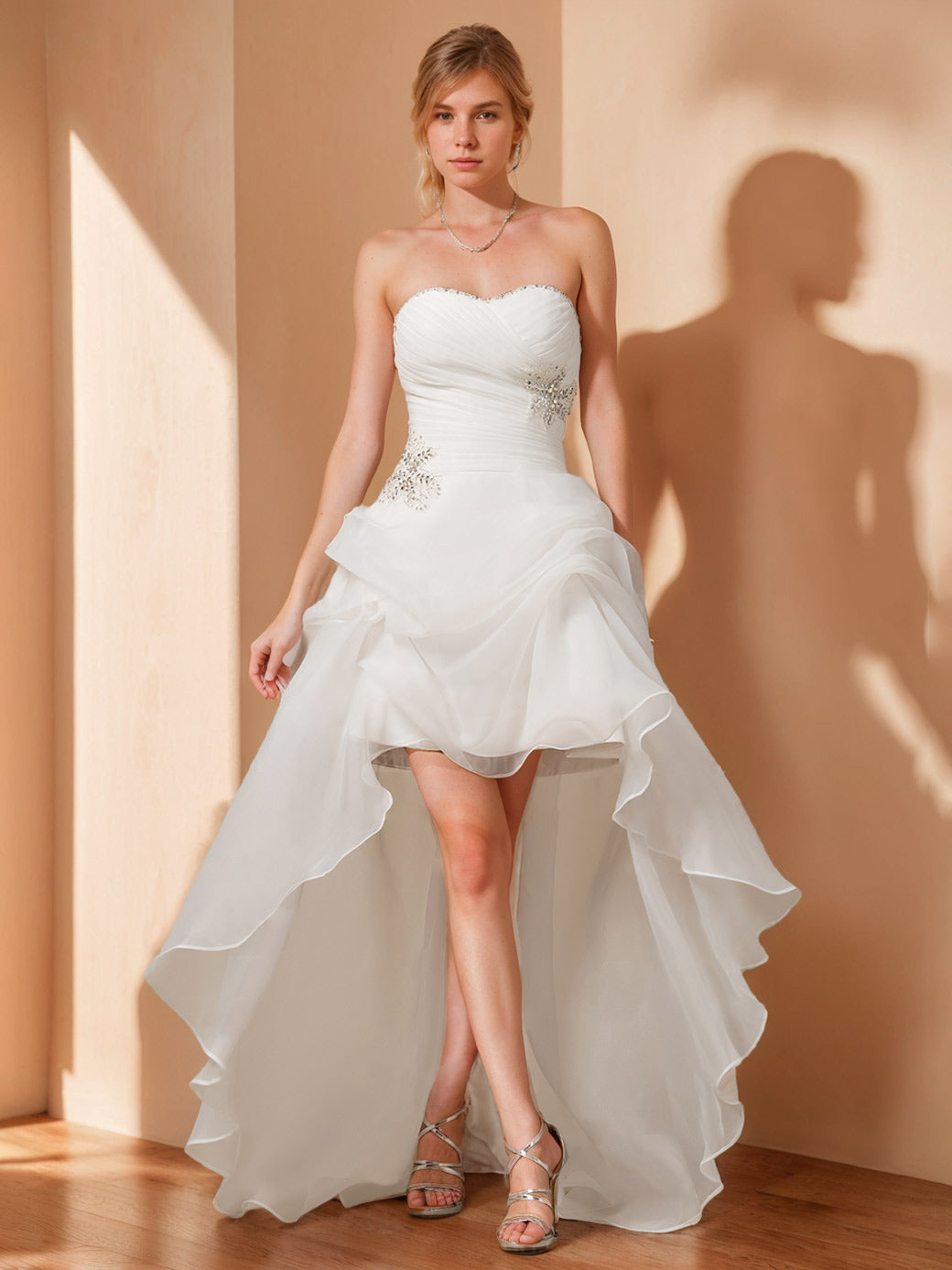 Robe De Mariée Pour Invitée Blanche Pour Femme Avec Décolleté Bustier | Maxi