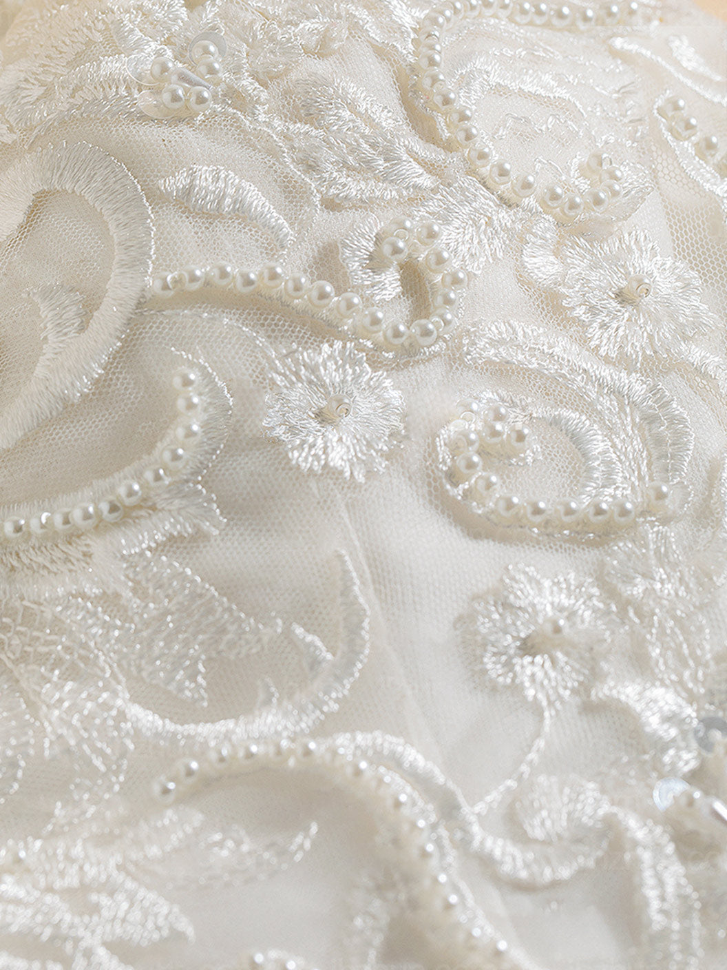Robe De Mariée Pour Invitée Longue Moderne À Fente Haute Pour Femme  | Maxi