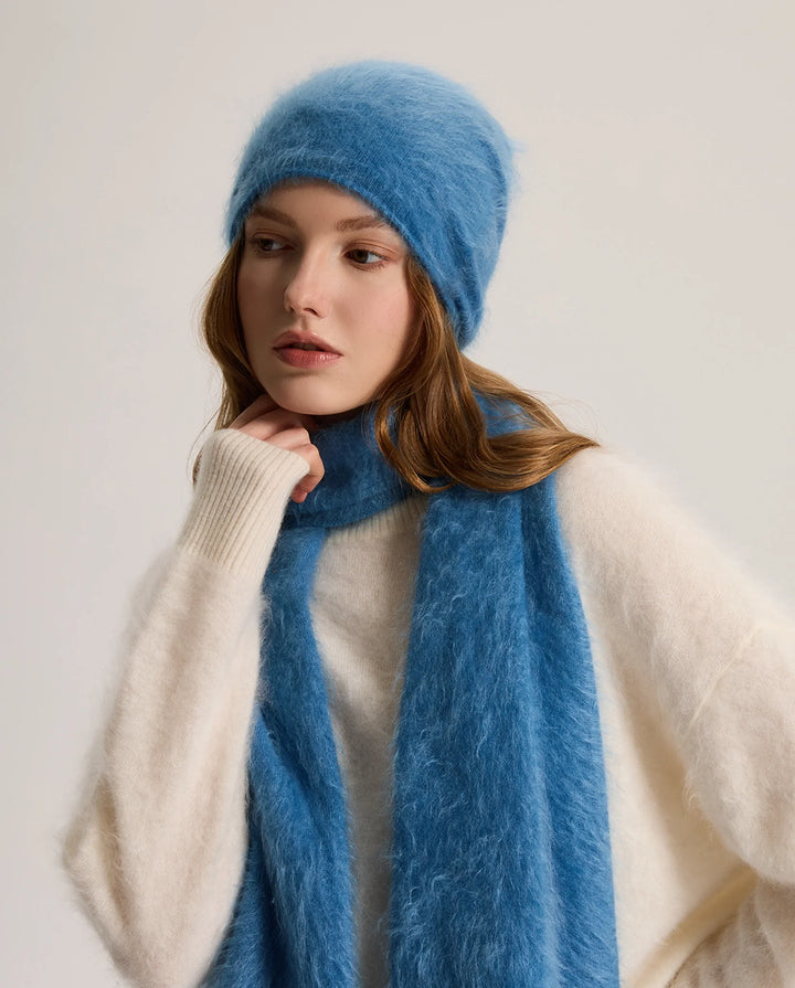 Bonnet de Ski Femme en Cachemire Brossé –  à Revers