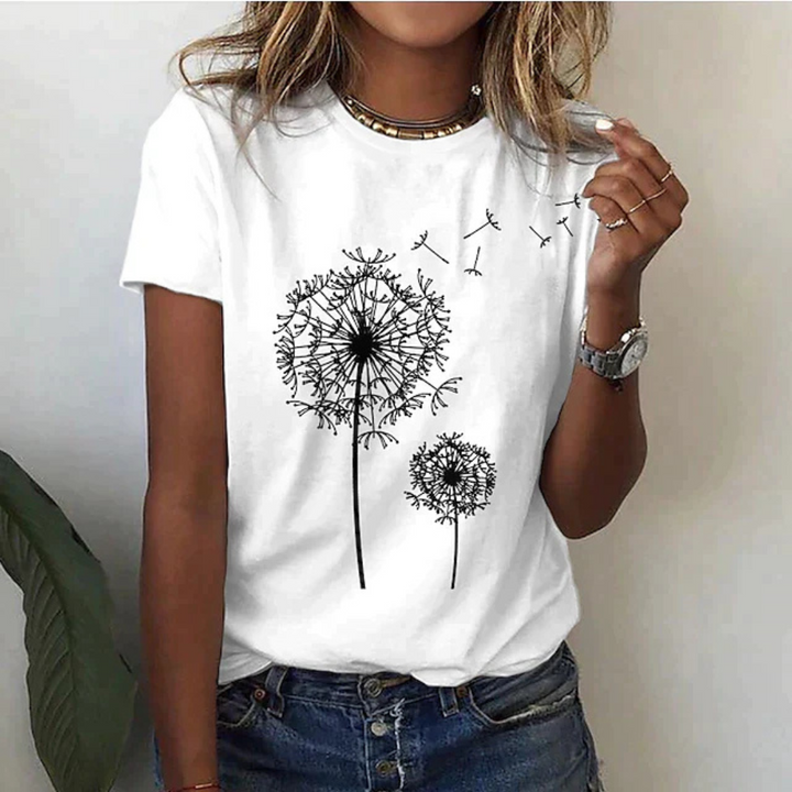 Femmes T-shirt À Manches Courtes Imprimé | Décontracté