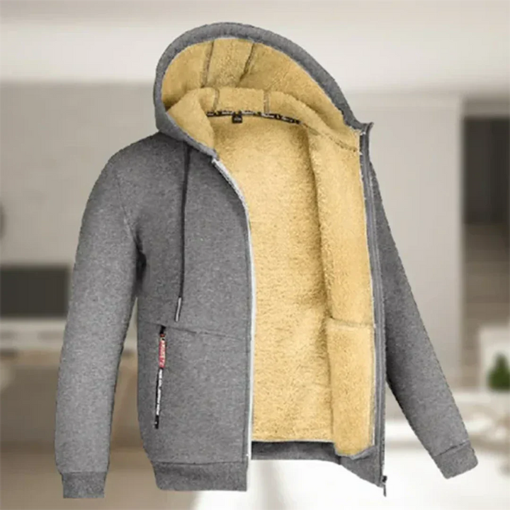 Hommes Veste D'hiver Chaude À Fermeture Éclair | Capuche