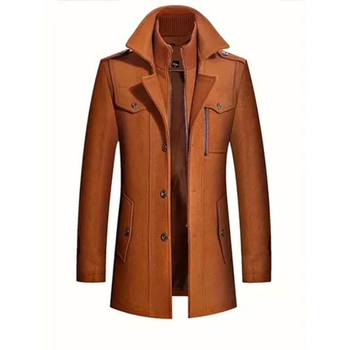 Hommes Manteau D'hiver Long Et Formel | Doublement Doublé