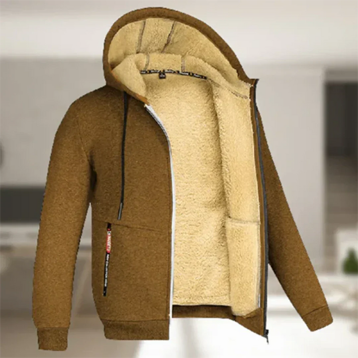 Hommes Veste D'hiver Chaude À Fermeture Éclair | Capuche