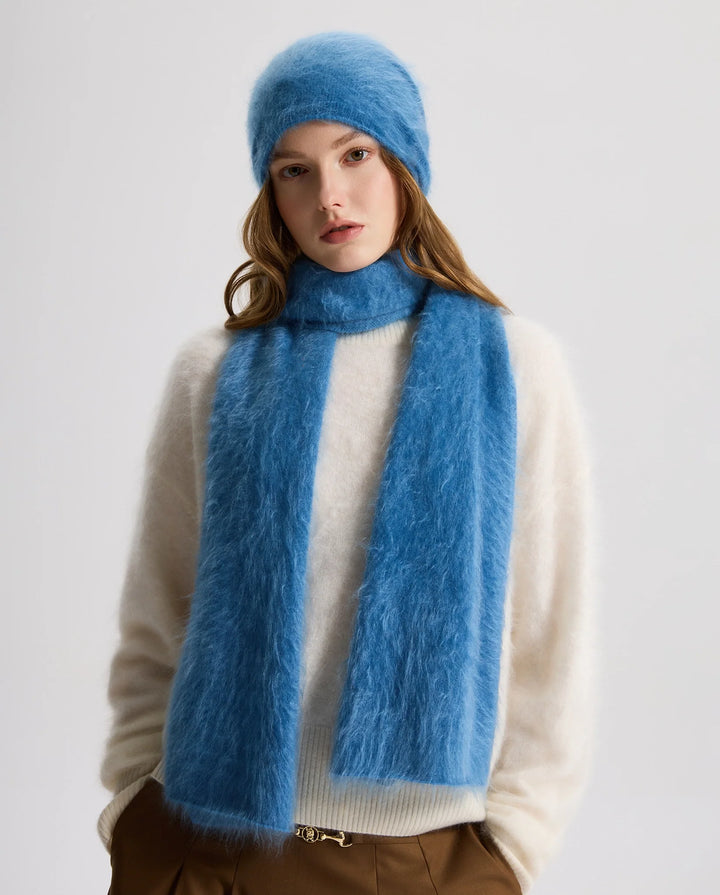 Bonnet de Ski Femme en Cachemire Brossé –  à Revers