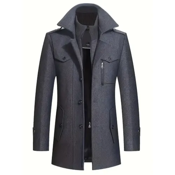 Hommes Manteau D'hiver Long Et Formel | Doublement Doublé