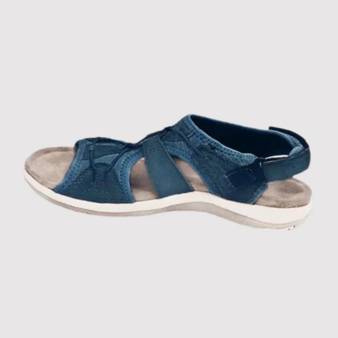 Sandales Élodie pour femme à bout ouvert et semelle flexible, design aéré idéal pour les journées d'été et promenades estivales.
