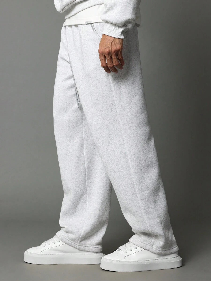 Oversize-Herren-Trainingsanzug mit Kapuze aus Fleece und weiter Hose