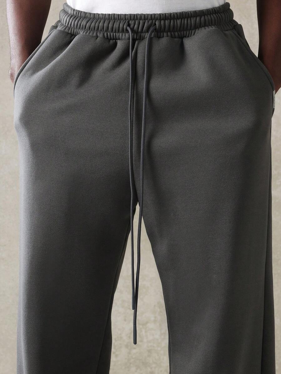 Oversize-Herren-Trainingsanzug mit Kapuze aus Fleece und weiter Hose