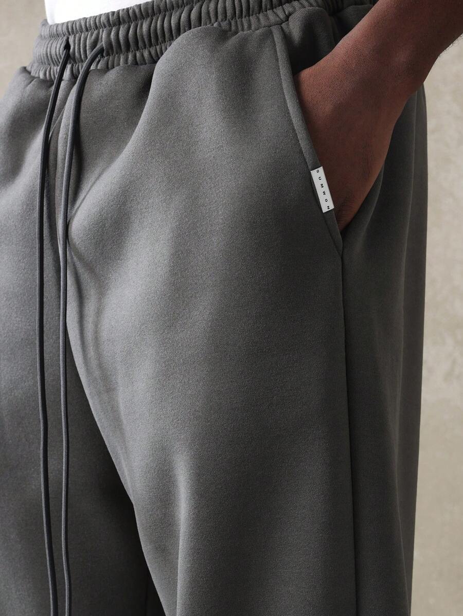 Oversize-Herren-Trainingsanzug mit Kapuze aus Fleece und weiter Hose