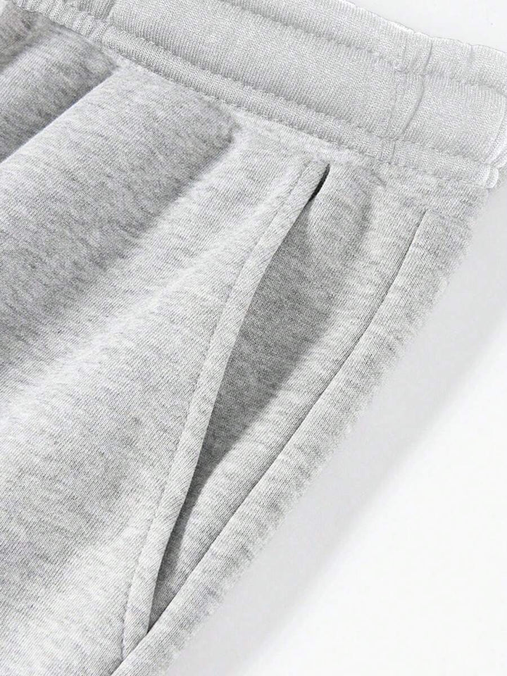 Herren-Trainingsanzug mit Kapuze und halbem Reißverschluss sowie Hose mit Kordelzug