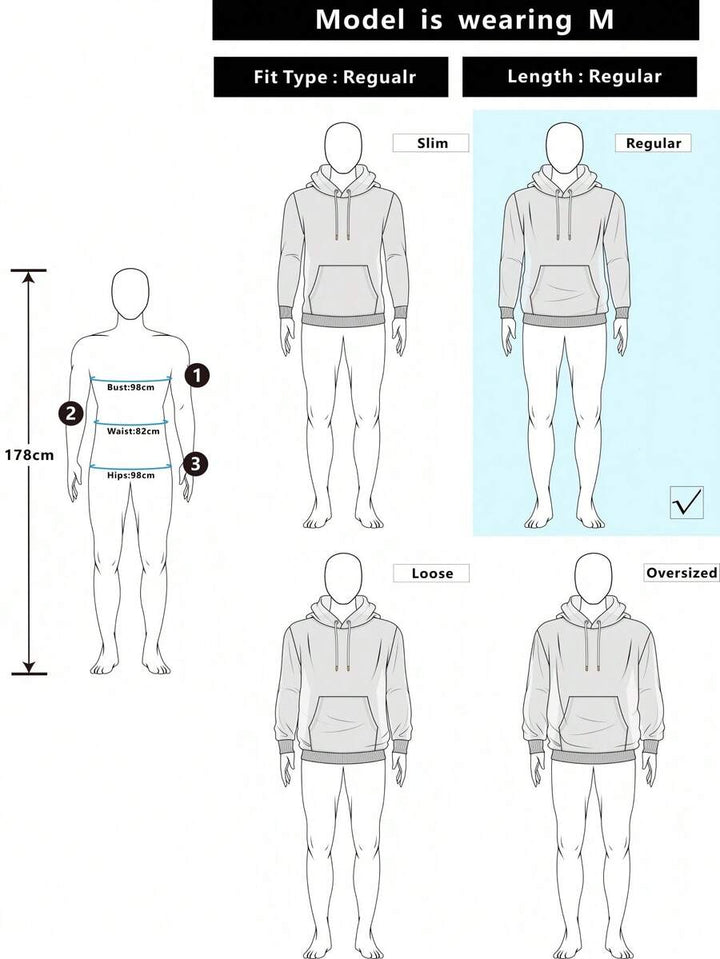 Kurzer Herren-Hoodie mit Reißverschluss, Oversize-Schnitt und Kordelzug