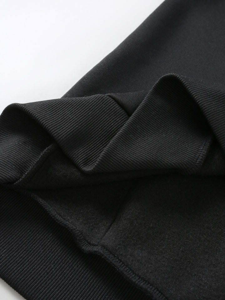 Herren-Trainingsanzug mit Kapuze, Reißverschluss und Hose mit Schaumstoff-Buchstabenprint