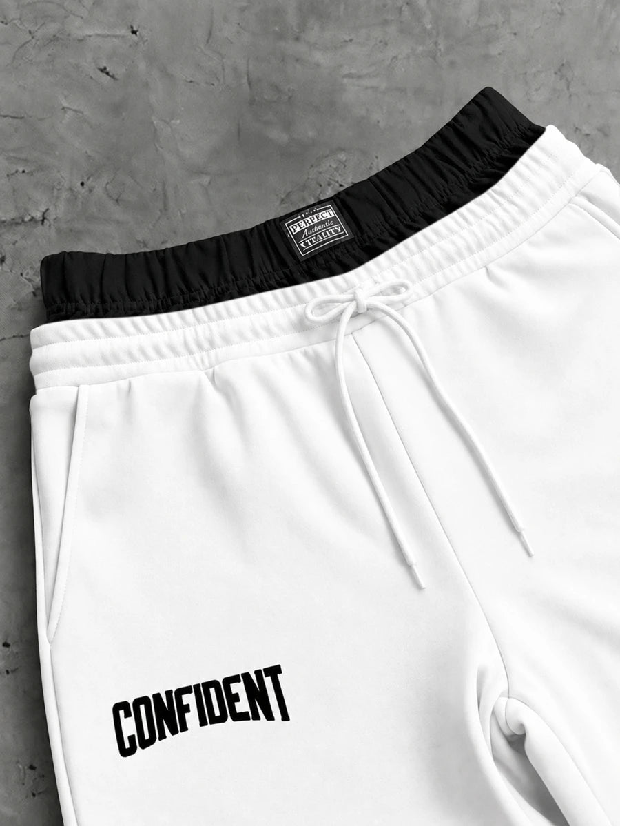 Herren-Trainingsanzug mit Rundhalsausschnitt, Gothic-Print und weiter Hose