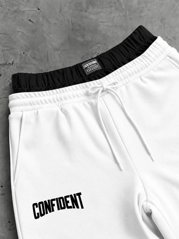 Herren-Trainingsanzug mit Rundhalsausschnitt, Gothic-Print und weiter Hose