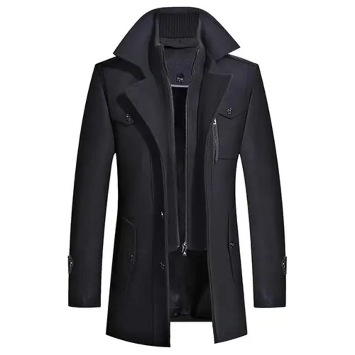 Hommes Manteau D'hiver Long Et Formel | Doublement Doublé