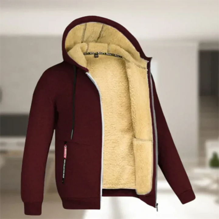Hommes Veste D'hiver Chaude À Fermeture Éclair | Capuche