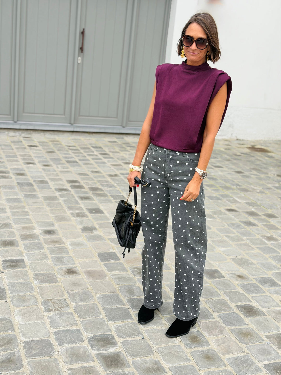 Jeans da donna a pois – cotone misto