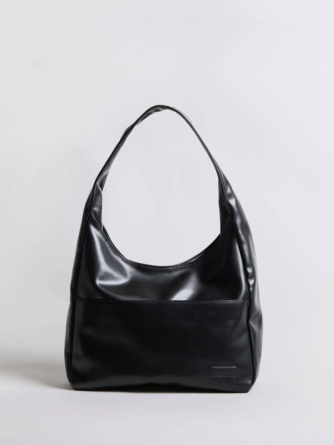 Women's Vegan Leather Hobo Handbag with a Wide Strap