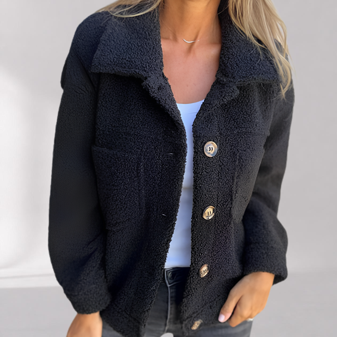 Veste Courte Décontractée à Revers