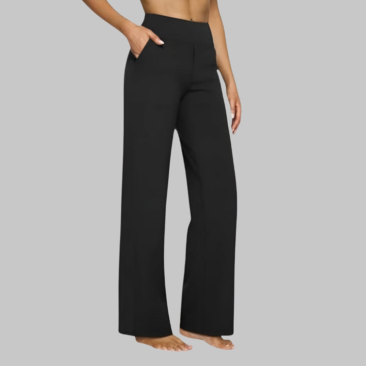 Pantalon Stretch Femme à Taille Large avec Poches