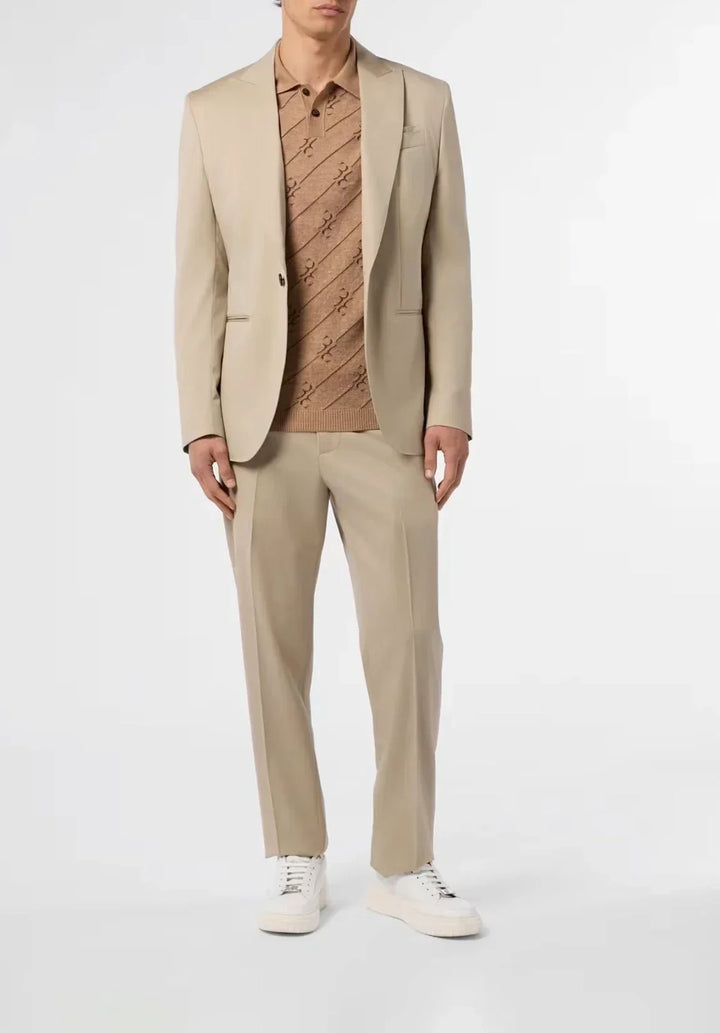 Herren-Zweiteiler mit modernem Schnitt, Ein-Knopf-Sakko und Slim-Fit-Hose