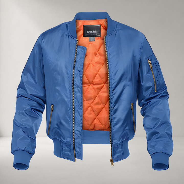 Blouson Bomber Aviateur Homme à Fermeture Zippée
