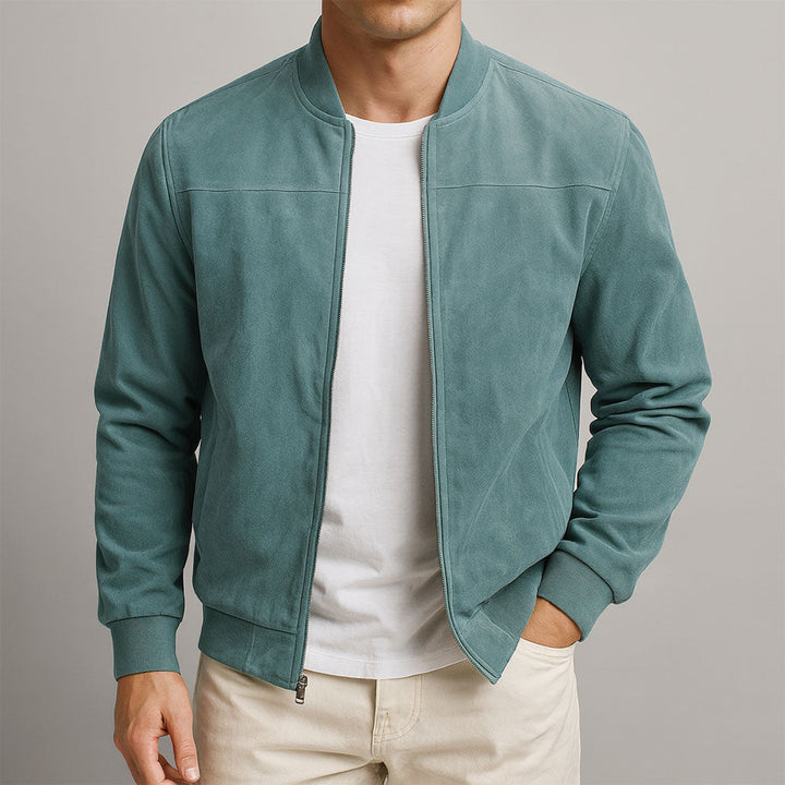 Nicolas | Veste en cuir suédé véritable pour homme